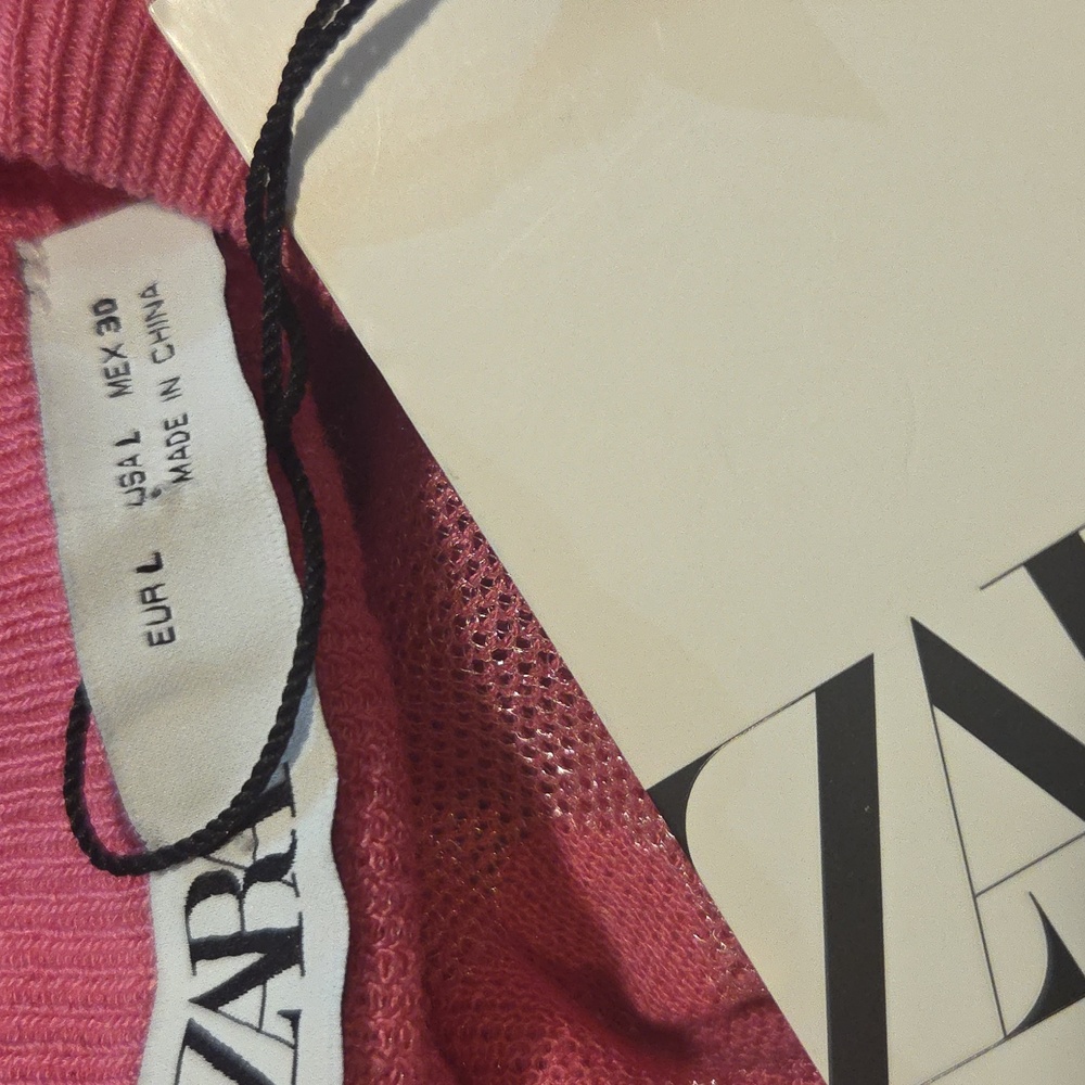 NWT-  Zara Pink Floral Sweatshirt - Picture 8 of 10